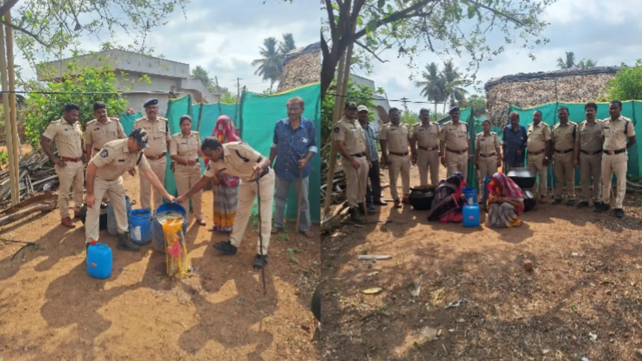 నూజివీడులో బెల్ట్ షాపులపై దాడులు