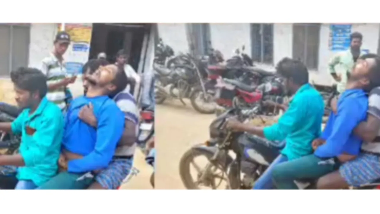 అంబులెన్స్ లేక.. బైక్‌పైనే మృతదేహం తరలింపు 