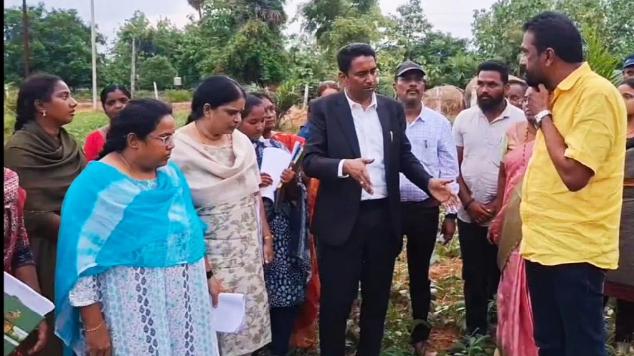 ప్రకృతి వ్యవసాయ క్షేత్రాన్ని పరిశీలించిన జిల్లా కలెక్టర్ జీ. లక్ష్మీషా