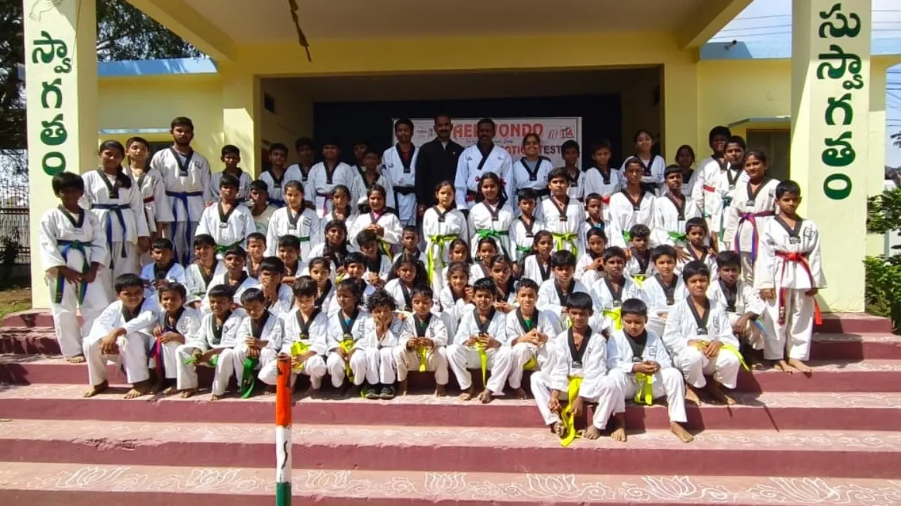 చిట్యాలలో తైక్వాండో బెల్టులు ప్రధానం