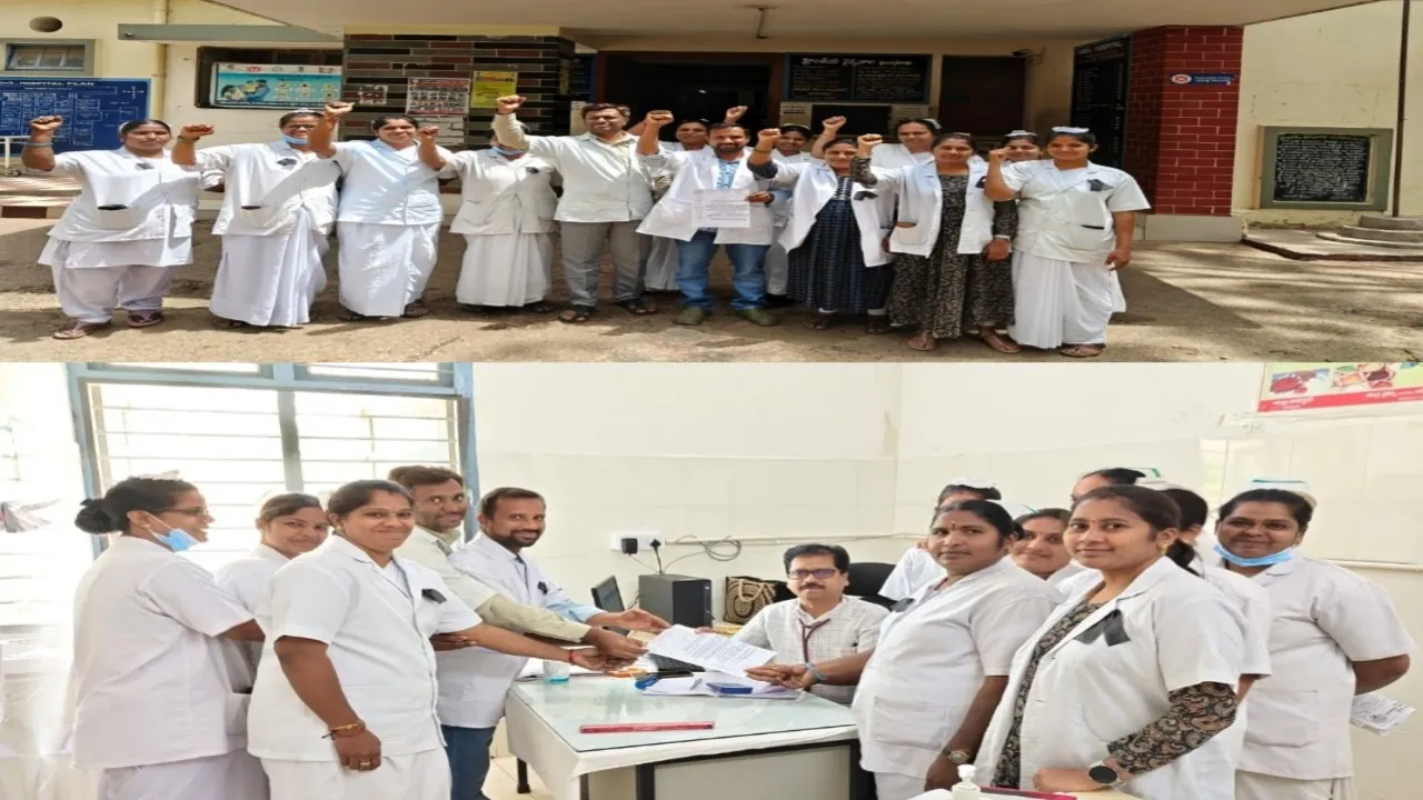 కాంట్రాక్ట్ ఉద్యోగులను రెగ్యులర్ చేయాలి – 100% జీతం చెల్లించాలి...