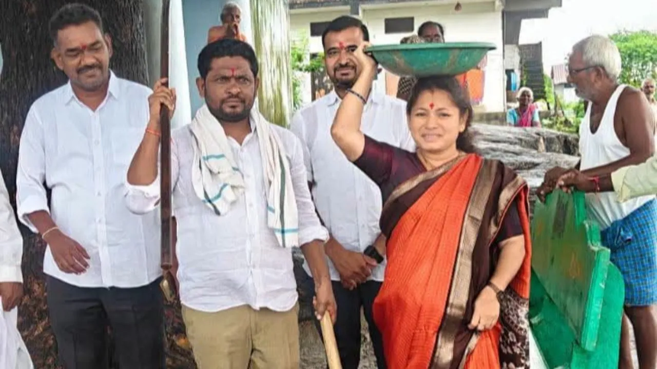 ధర్మపురిలో పోచమ్మ ఆలయ అభివృద్ధి పనులకు శ్రీకారం