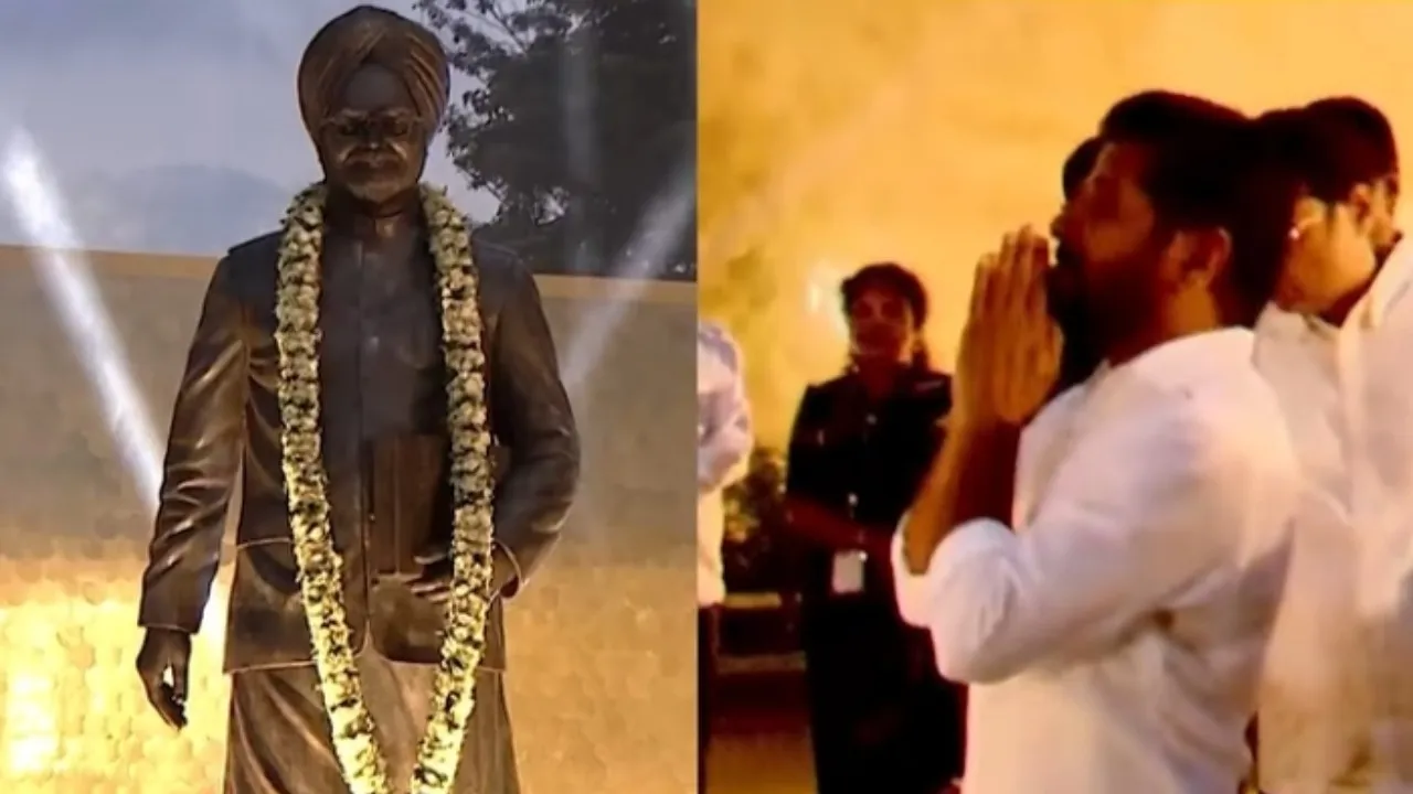 హైదరాబాద్‌లో మన్మోహన్ సింగ్ విగ్రహావిష్కరణ
